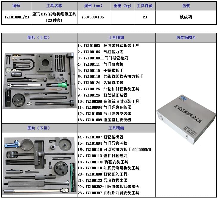 重汽发动机维修工具