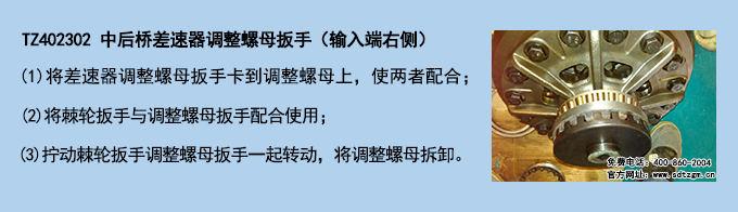 TZ402302 中后桥差速器调整螺母扳手（输入端右侧）